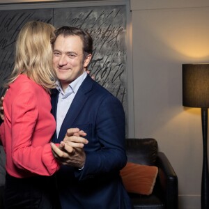 Exclusif - Renaud Capuçon et sa femme Laurence Ferrari - Backstage du concert unique "Au cinéma" de Renaud Capuçon à l'Olympia à Paris le 14 octobre 2018. © Dominique Jacovides - Cyril Moreau/Bestimage