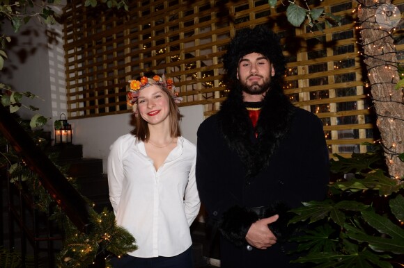 Exclusif - Svetlana et Igor lors de soirée d'inauguration de la cabane slave du Roch Hotel "CHATKA" au Roch Hôtel & Spa à Paris le 21 novembre 2018 © Rachid Bellak / Bestimage
