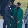 Usher - Sean Combs lors des obsèques de son ex compagne et mère de ses enfants Kim Porter à Columbus le 24 novembre 2018.