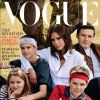 Victoria, Brooklyn, Romeo, Cruz et Harper Beckham en couverture de l'édition britannique du magazine Vogue. Octobre 2018.