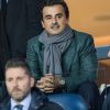 Tamim ben Hamad Al Thani (Emir du Qatar et propriétaire du PSG) dans les tribunes du Parc des Princes lors du match de ligue des champions de l'UEFA opposant le Paris Saint-Germain à Liverpool FC à Paris, France, le 28 novembre 2018. Le PSG a gagné 2-1. © Cyril Moreau/Bestimage