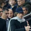 Mick Jagger dans les tribunes du Parc des Princes lors du match de ligue des champions de l'UEFA opposant le Paris Saint-Germain à Liverpool FC à Paris, France, le 28 novembre 2018. Le PSG a gagné 2-1. © Cyril Moreau/Bestimage