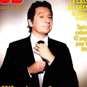 Laurent Gerra en couverture de "VSD", numéro du mensuel de Noël, décembre 2018.