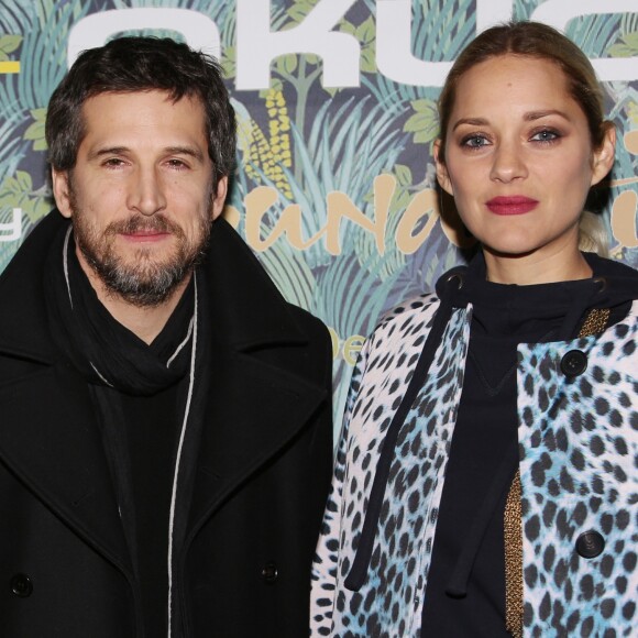 Exclusif - Guillaume Canet et sa compagne Marion Cotillard - Dîner de gala de la fondation Akuo suivi d'un concert privé de M.Chedid avec le collectif LAMOMALI au cabaret Lido, à Paris, France, le 17 janvier 2018. © Denis Guignebourg/Bestimage