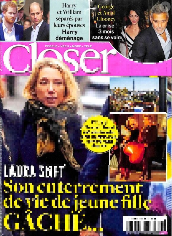 Couverture du magazine "Closer" en kiosque le 30 novembre 2018