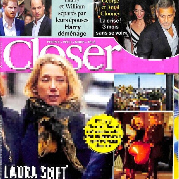 Couverture du magazine "Closer" en kiosque le 30 novembre 2018