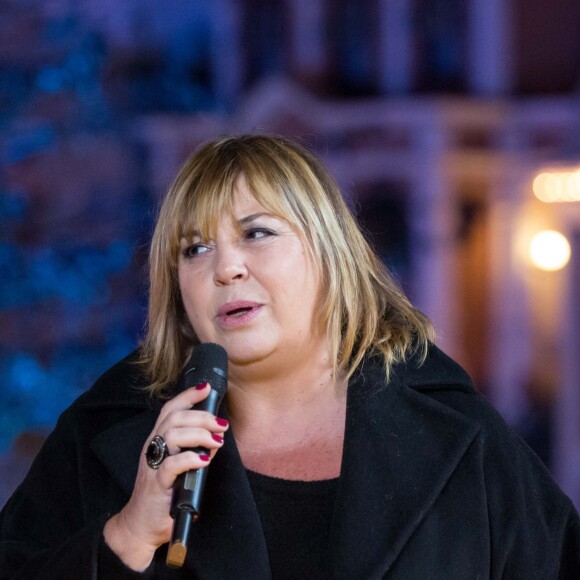 Exclusif - Prix Spécial - No Web No Blog - No Tabloids - Michèle Bernier lors de l'enregistrement de l'émission "Toute la musique qu'on aime" à Disneyland Paris. Le 12 décembre 2016 © Cyril Moreau / Bestimage