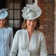 Michael et Carole Middleton - La famille royale d'Angleterre lors du baptême du prince Louis en la chapelle St James à Londres. Le 9 juillet 2018