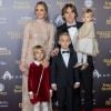 Luka Modric, ballon d'or 2018, avec sa femme Vanja Bosnic et leurs enfants Ivano (né en 2010), Ema (née en 2013) et Sofia (née en 2017) - Tapis rouge de la cérémonie du Ballon d'or France Football 2018 au Grand Palais à Paris, France, le 3 décembre 2018. © Cyril Moreau/Bestimage