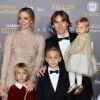 Luka Modric, ballon d'or 2018, avec sa femme Vanja Bosnic et leurs enfants Ivano (né en 2010), Ema (née en 2013) et Sofia (née en 2017) - Tapis rouge de la cérémonie du Ballon d'or France Football 2018 au Grand Palais à Paris, France, le 3 décembre 2018.