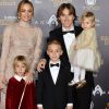 Luka Modric, ballon d'or 2018, avec sa femme Vanja Bosnic et leurs enfants Ivano (né en 2010), Ema (née en 2013) et Sofia (née en 2017) - Tapis rouge de la cérémonie du Ballon d'or France Football 2018 au Grand Palais à Paris, France, le 3 décembre 2018.
