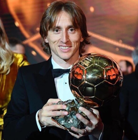 Luka Modric sacré Ballon d'or à Paris le 3 décembre 2018.