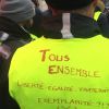 Semi-exclusif - Illustration - Soutien d'artistes au mouvement des gilets jaunes" lors des manifestations à Paris, France, le 1er décembre 2018. © JLPPA/Bestimage