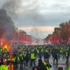 Manifestation du mouvement des gilets jaunes sur les Champs-Elysées. Paris, le 24 novembre 2018.