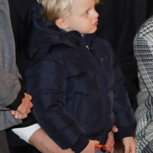 Le prince Albert II de Monaco, la princesse Charlene, et leurs enfants, le prince Jacques et la princesse Gabriella - La famille princière de Monaco lors de la traditionnelle célébration de la Sainte Dévote, Sainte patronne de Monaco, à Monaco. Le 26 janvier 2018 © Claudia Albuquerque / Bestimage