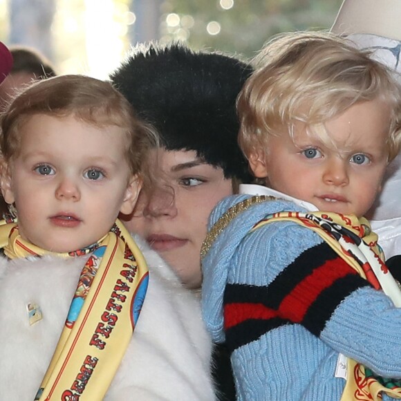 La princesse Gabriella de Monaco et son frère le prince Jacques de Monaco - La famille princière de Monaco arrive au chapiteau pour assister à la 4ème représentation du 42ème festival international du cirque de Monte-Carlo le 21 janvier 2018. © Olivier Huitel / Pool Monaco / Bestimage