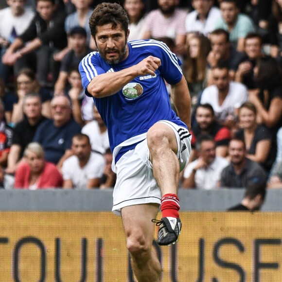 Bixente Lizarazu - Les champions du monde de 98 ont défié les rugbymen du Stade toulousain lors d'une rencontre caritative pour l'association de Pascal Olmeta "Un sourire, un espoir pour la vie" sur la pelouse du stade Ernest Wallon à Toulouse, France, le 10 juillet 2017. © Agence/Bestimage