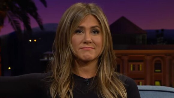 Jennifer Aniston invitée sur le plateau du "Late Late Show", l'émission de James Corden, le 7 décembre 2018.