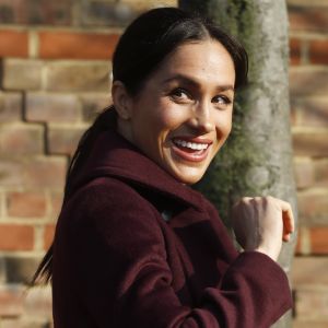 Meghan Markle (enceinte), duchesse de Sussex, rend visite à la Hubb Community Kitchen à Londres le 21 novembre 2018.