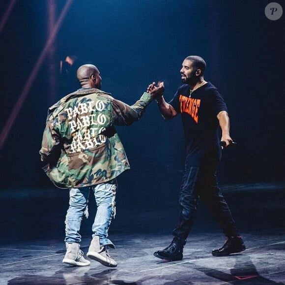 Kanye West et Drake. Août 2016.