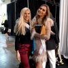 Celine Flores Willers (Allemagne) et Angela Ponce (Espagne) en répétition pour la finale de Miss Univers 2018 à l'Impact Arena à Bangkok. Le 16 décembre 2018.