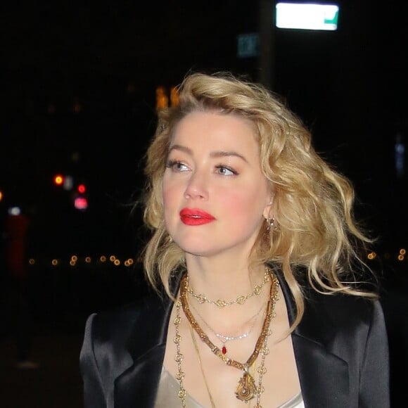Exclusif - Amber Heard à la sortie d'une soirée l’Oréal à New York, le 5 décembre 2018