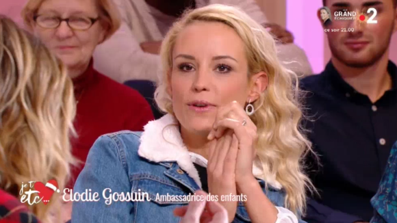 Elodie Gossuin, maman de deux paires de jumeaux, se livre sur sa deuxième grossesse sur le plateau de l'émission "Je t'aime, etc." (France 2) le 20 décembre 2018.