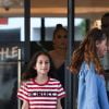 Exclusif - Jennifer Lopez et Alex Rodriguez vont faire du shopping avec leurs filles respectives Emme Muniz et Ella Alexander chez Barneys New York à Beverly Hills, le 3 avril 2018