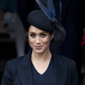 Meghan Markle, la duchesse de Sussex enceinte - La famille royale britannique se rend à la messe de Noël à l'église Sainte-Marie-Madeleine à Sandringham, le 25 décembre 2018.