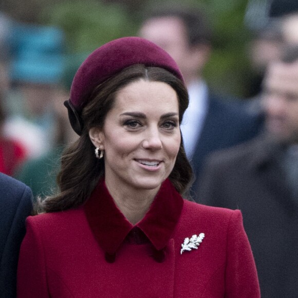 Catherine Kate Middleton, la duchesse de Cambridge et Meghan Markle, la duchesse de Sussex enceinte - La famille royale britannique se rend à la messe de Noël à l'église Sainte-Marie-Madeleine à Sandringham, le 25 décembre 2018.