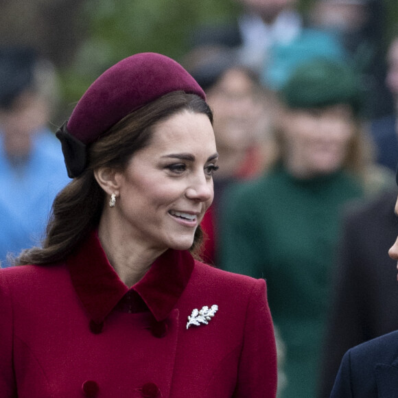 Catherine Kate Middleton, la duchesse de Cambridge et Meghan Markle, la duchesse de Sussex enceinte - La famille royale britannique se rend à la messe de Noël à l'église Sainte-Marie-Madeleine à Sandringham, le 25 décembre 2018.