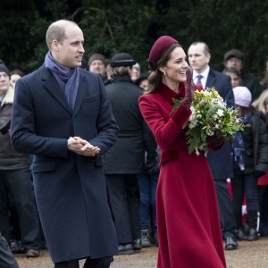 Le prince William, duc de Cambridge, Catherine Kate Middleton, la duchesse de Cambridge - La famille royale britannique se rend à la messe de Noël à l'église Sainte-Marie-Madeleine à Sandringham, le 25 décembre 2018. 25 December 2018.