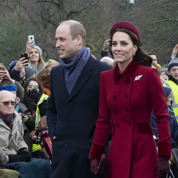 Le prince William, duc de Cambridge, Catherine Kate Middleton, la duchesse de Cambridge - La famille royale britannique se rend à la messe de Noël à l'église Sainte-Marie-Madeleine à Sandringham, le 25 décembre 2018.