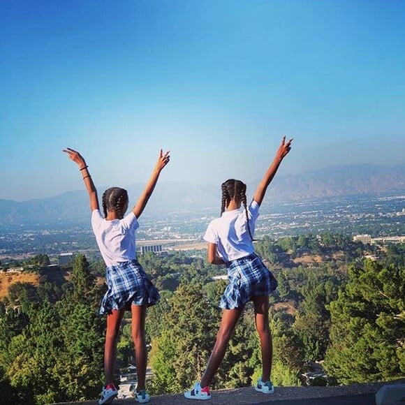 Jessie et D'Lila, les filles de Diddy et de la défunte Kim Porter. Décembre 2018.