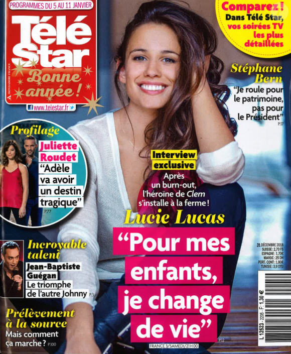 Magaeine "Télé Star", en kiosques lundi 31 décembre 2018.