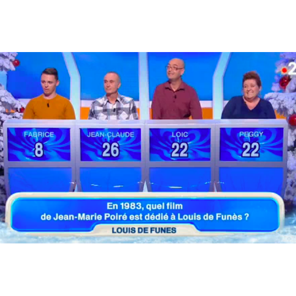 Peggy tres gênée après sa bourde dans "Tout le monde veut prendre sa place" sur France 2 le 29 décembre 2018.
