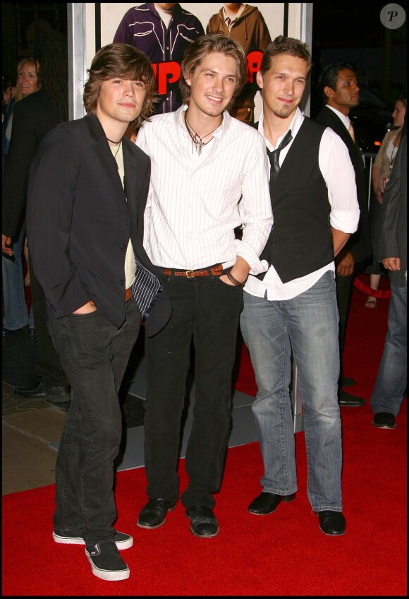 Isaac, Taylor et Zac Hanson - Première du film "Superbad" à Los Angeles, le 13 août 2007. 