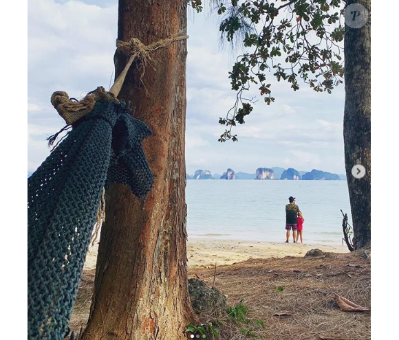 Les vacances de Laurent Ournac avec sa femme Ludivine et sa fille Capucine en ThaÏlande. Décembre 2018.
