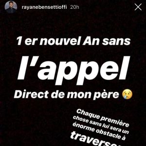 Rayane Bensetti triste lors du réveillon du Nouvel An, Instagram, 31 décembre 2018.