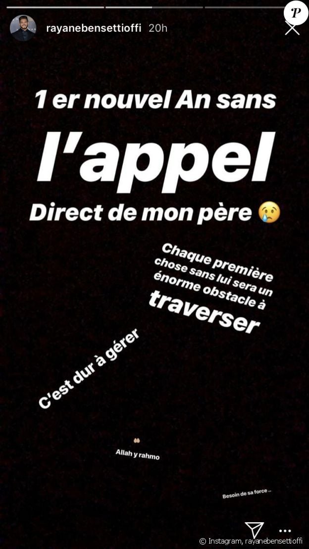 Rayane Bensetti triste lors du réveillon du Nouvel An, Instagram, 31 décembre 2018.