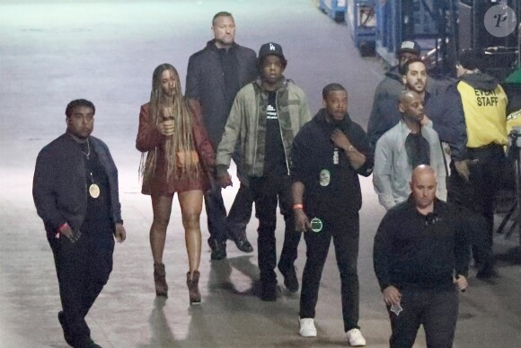 Exclusif - Jay-Z et sa compagne Beyonce sortent main dans la main du concert de Travis Scott à Los Angeles, Californie, Etats-Unis, le 20 décembre 2018.