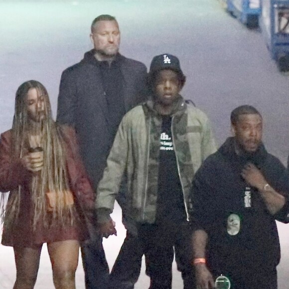 Exclusif - Jay-Z et sa compagne Beyonce sortent main dans la main du concert de Travis Scott à Los Angeles, Californie, Etats-Unis, le 20 décembre 2018.