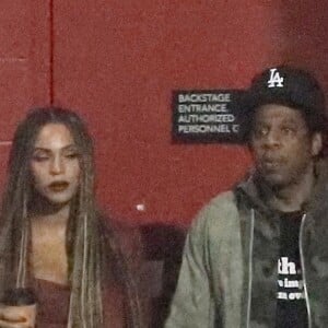 Exclusif - Jay-Z et sa compagne Beyonce sortent main dans la main du concert de Travis Scott à Los Angeles, Californie, Etats-Unis, le 20 décembre 2018.