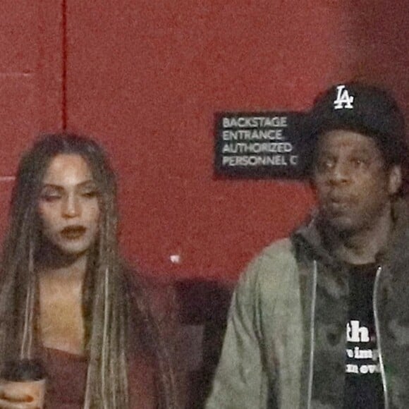 Exclusif - Jay-Z et sa compagne Beyonce sortent main dans la main du concert de Travis Scott à Los Angeles, Californie, Etats-Unis, le 20 décembre 2018.