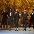 Stefano Gabbana, Naomi Campbell, Monica Bellucci, Domenico Dolce et Marpessa Hennink lors du défilé Dolce&amp;Gabbana pendant la Fashion Week Printemps / Été 2019 homme de Milan, le 16 juin 2018.