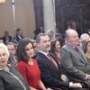 Le roi Felipe VI et la reine Letizia d'Espagne, en présence également du roi Juan Carlos, de la reine Sofia, de l'infante Elena et de l'infante Pilar, présidaient à la cérémonie des Prix nationaux du sport espagnol le 10 janvier 2019 au palais du Pardo, à Madrid.