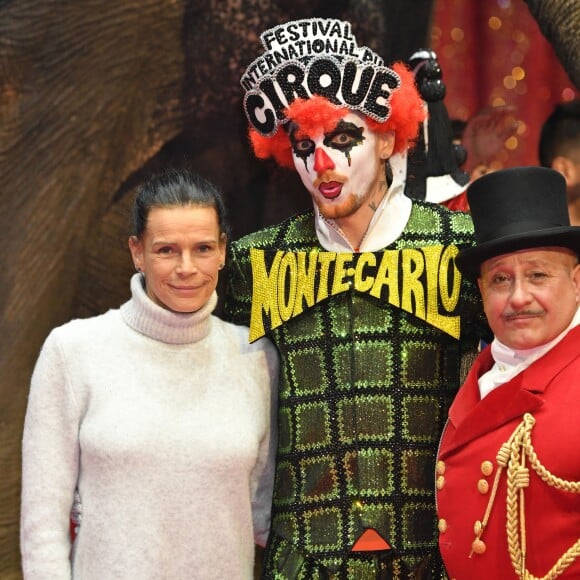 La princesse Stéphanie de Monaco lors de la conférence de presse du Festival International de cirque de Monte-Carlo sous le chapiteau de Fontvieille à Monaco le 15 janvier 2019. Le Festival se déroule du 17 au 27 janvier. © Bruno Bebert / Bestimage