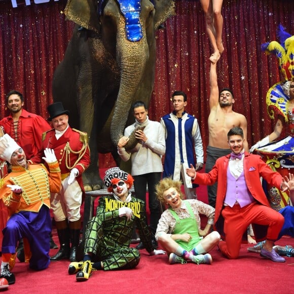 La princesse Stéphanie de Monaco lors de la conférence de presse du Festival International de cirque de Monte-Carlo sous le chapiteau de Fontvieille à Monaco le 15 janvier 2019. Le Festival se déroule du 17 au 27 janvier. © Bruno Bebert / Bestimage