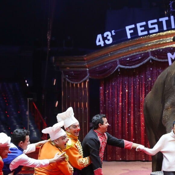 La princesse Stéphanie de Monaco lors de la conférence de presse du Festival International de cirque de Monte-Carlo sous le chapiteau de Fontvieille à Monaco le 15 janvier 2019. Le Festival se déroule du 17 au 27 janvier. © Bruno Bebert / Bestimage