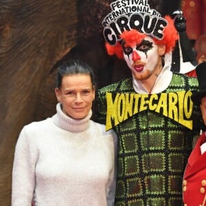 La princesse Stéphanie de Monaco lors de la conférence de presse du Festival International de cirque de Monte-Carlo sous le chapiteau de Fontvieille à Monaco le 15 janvier 2019. Le Festival se déroule du 17 au 27 janvier. © Bruno Bebert / Bestimage